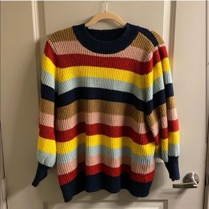 Halogen x Atlantic Pacific 3x xxxl striped sweater